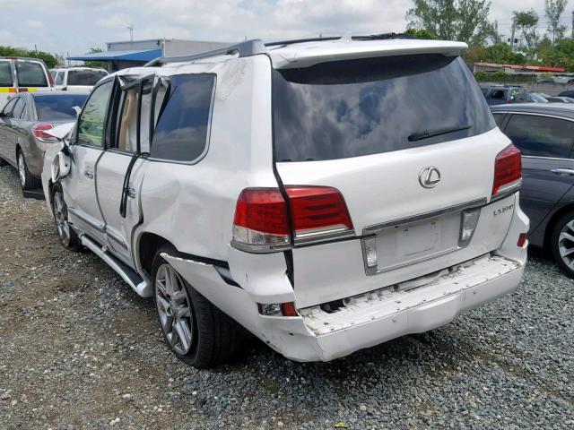 JTJHY7AX2D4110978 - 2013 LEXUS LX 570 WHITE photo 3