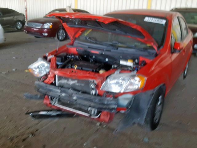 KL1TD5DE7AB090670 - 2010 CHEVROLET AVEO LS RED photo 9