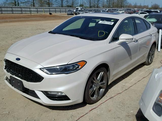 3FA6P0VP2HR214937 - 2017 FORD FUSION SPO WHITE photo 2