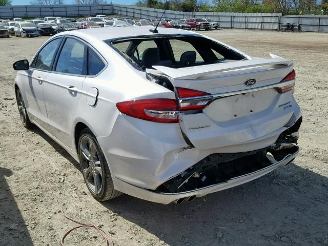 3FA6P0VP2HR214937 - 2017 FORD FUSION SPO WHITE photo 3