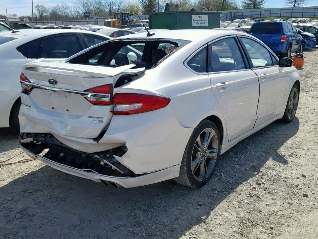 3FA6P0VP2HR214937 - 2017 FORD FUSION SPO WHITE photo 4