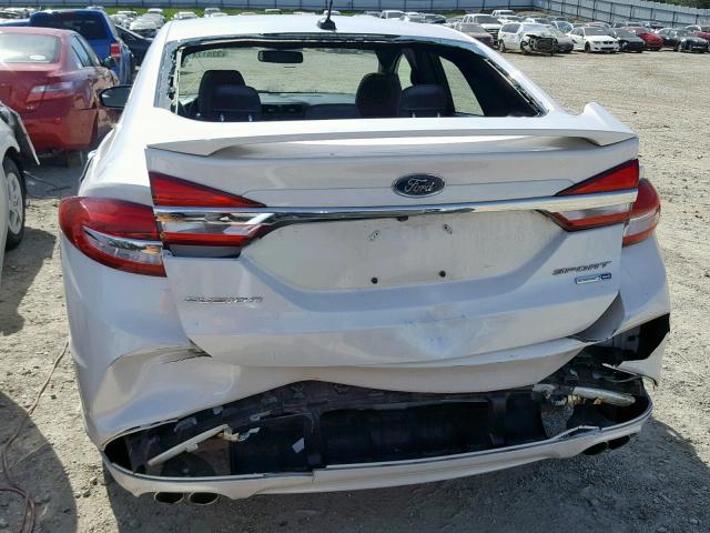 3FA6P0VP2HR214937 - 2017 FORD FUSION SPO WHITE photo 9