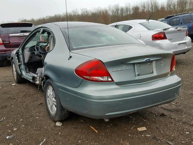 1FAFP56235A210627 - 2005 FORD TAURUS SEL GREEN photo 3