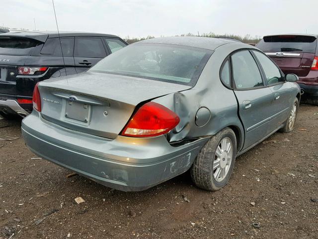 1FAFP56235A210627 - 2005 FORD TAURUS SEL GREEN photo 4