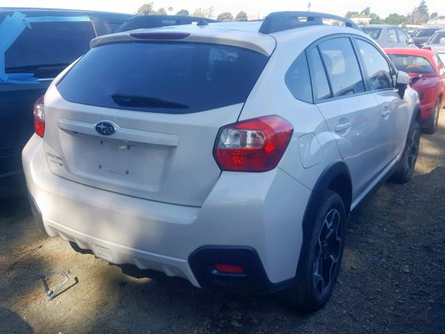 JF2GPACC3F8235672 - 2015 SUBARU XV CROSSTR WHITE photo 4