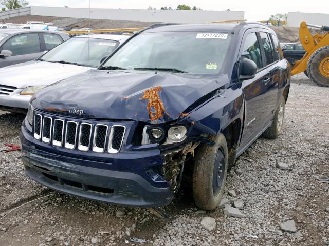 1C4NJCBB3GD765175 - 2016 JEEP COMPASS SP BLUE photo 2