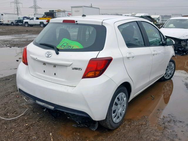 VNKKTUD36HA073608 - 2017 TOYOTA YARIS L WHITE photo 4