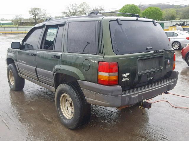 1J4GZ58S2VC702215 - 1997 JEEP GRAND CHER GREEN photo 3