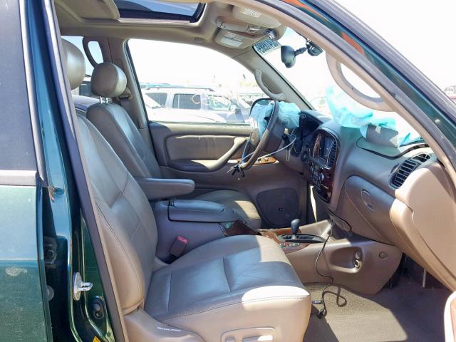 5TDBT48A72S122763 - 2002 TOYOTA SEQUOIA LI GREEN photo 5