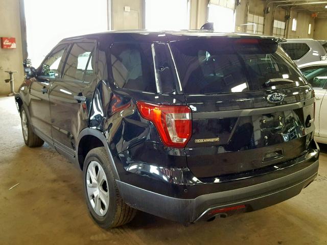 1FM5K8AT5HGD25605 - 2017 FORD EXPLORER P BLACK photo 3