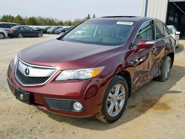 5J8TB3H50EL007210 - 2014 ACURA RDX TECHNO BURGUNDY photo 2