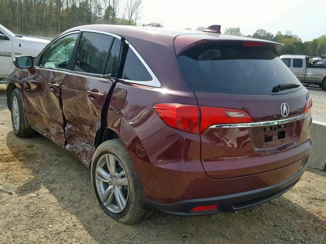 5J8TB3H50EL007210 - 2014 ACURA RDX TECHNO BURGUNDY photo 3