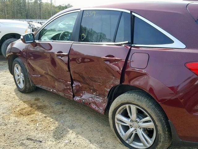 5J8TB3H50EL007210 - 2014 ACURA RDX TECHNO BURGUNDY photo 9