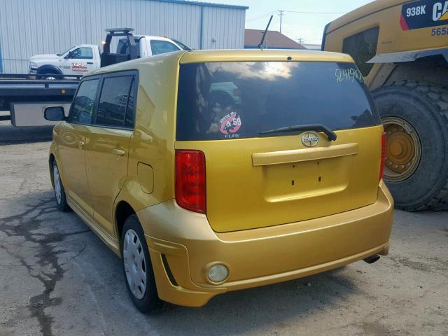 JTLKE50E081058512 - 2008 TOYOTA SCION XB GOLD photo 3