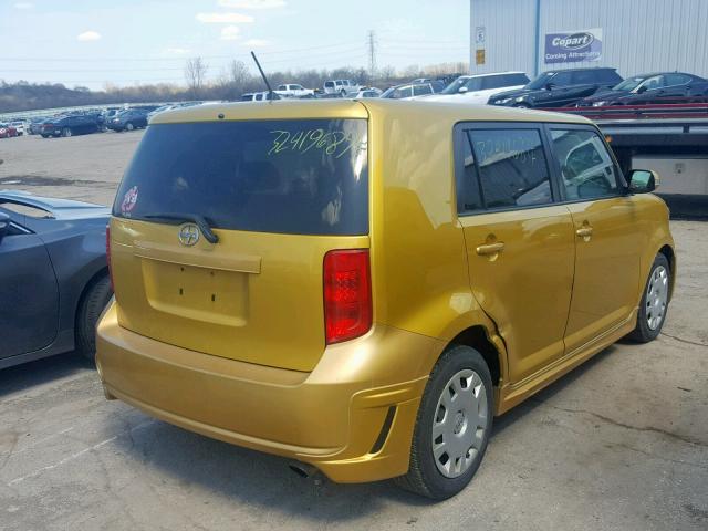 JTLKE50E081058512 - 2008 TOYOTA SCION XB GOLD photo 4