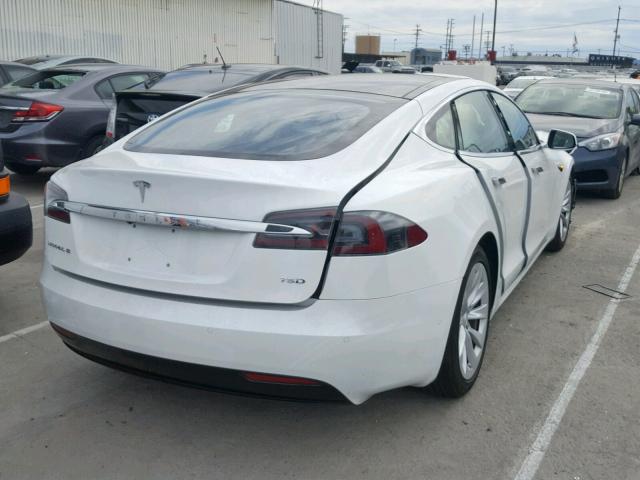 5YJSA1E29HF232258 - 2017 TESLA MODEL S WHITE photo 4