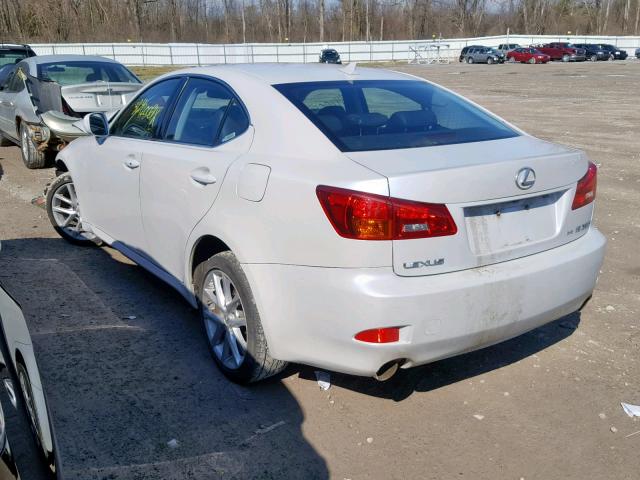 JTHCK262875008936 - 2007 LEXUS IS 250 WHITE photo 3