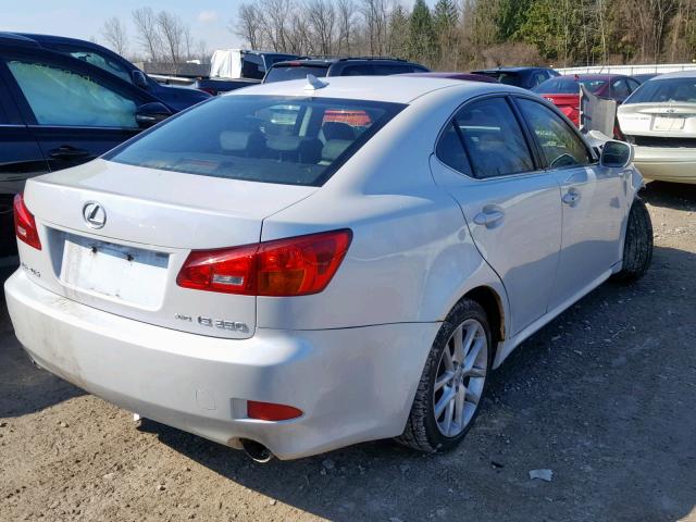 JTHCK262875008936 - 2007 LEXUS IS 250 WHITE photo 4