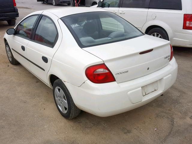 1B3ES26C33D256645 - 2003 DODGE NEON SE WHITE photo 3