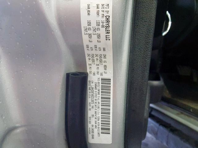 1J8HG58T09C512873 - 2009 JEEP COMMANDER SILVER photo 10