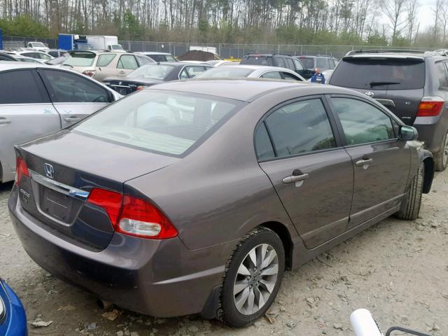 19XFA1F92AE033559 - 2010 HONDA CIVIC EXL BROWN photo 4