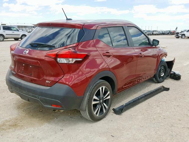 3N1CP5CU8JL530096 - 2018 NISSAN KICKS S RED photo 4