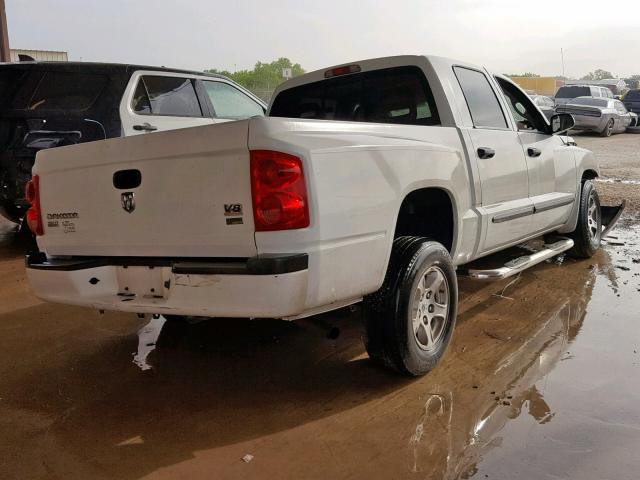 1D7HE48P17S207305 - 2007 DODGE DAKOTA QUA WHITE photo 4