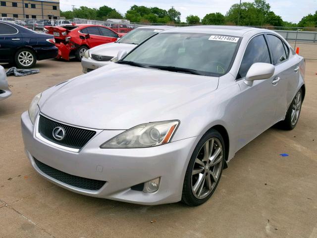 JTHBK262682075663 - 2008 LEXUS IS 250 SILVER photo 2