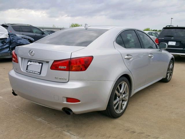 JTHBK262682075663 - 2008 LEXUS IS 250 SILVER photo 4