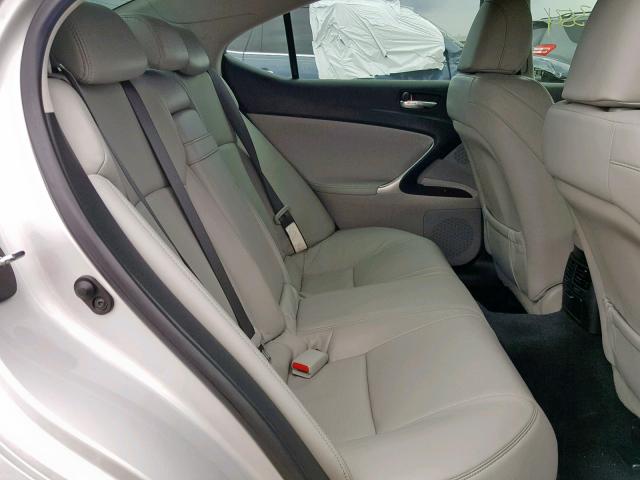 JTHBK262682075663 - 2008 LEXUS IS 250 SILVER photo 6