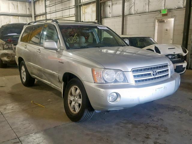 JTEHF21A130140286 - 2003 TOYOTA HIGHLANDER SILVER photo 1