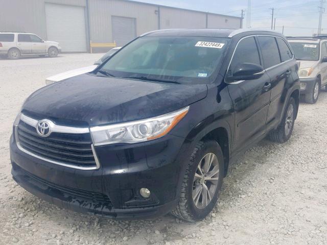 5TDKKRFH9FS113472 - 2015 TOYOTA HIGHLANDER BLACK photo 2