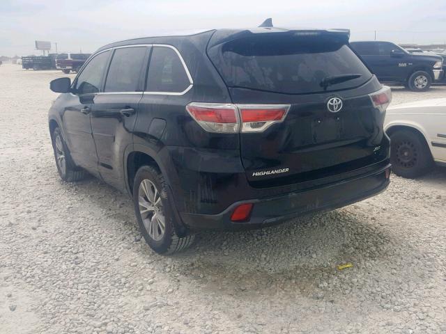 5TDKKRFH9FS113472 - 2015 TOYOTA HIGHLANDER BLACK photo 3