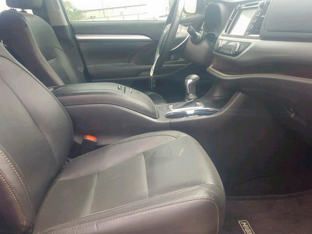 5TDKKRFH9FS113472 - 2015 TOYOTA HIGHLANDER BLACK photo 5