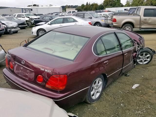 JT8BD69S510126701 - 2001 LEXUS GS 300 RED photo 4