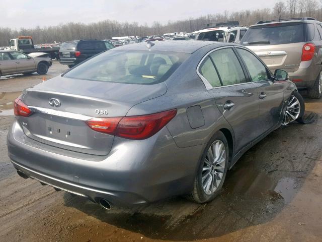 JN1EV7AR8JM611050 - 2018 INFINITI Q50 LUXE GRAY photo 4