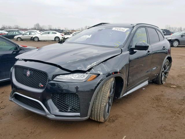 SADCZ2EE1KA607965 - 2019 JAGUAR F-PACE SVR BLACK photo 2