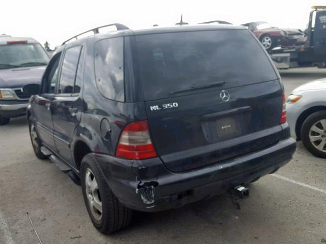 4JGAB57E54A462885 - 2004 MERCEDES-BENZ ML 350 BLACK photo 3