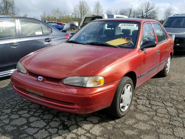 1Y1SK52811Z423178 - 2001 CHEVROLET GEO PRIZM RED photo 2