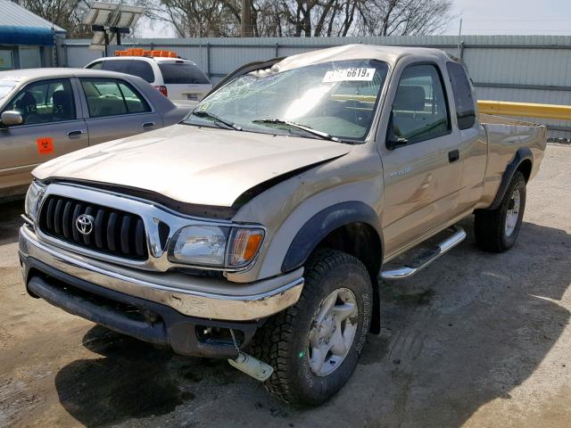 5TESN92N94Z439324 - 2004 TOYOTA TACOMA XTR TAN photo 2