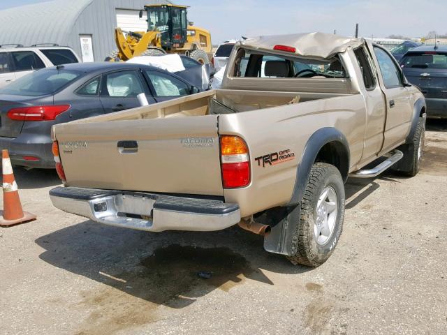 5TESN92N94Z439324 - 2004 TOYOTA TACOMA XTR TAN photo 4