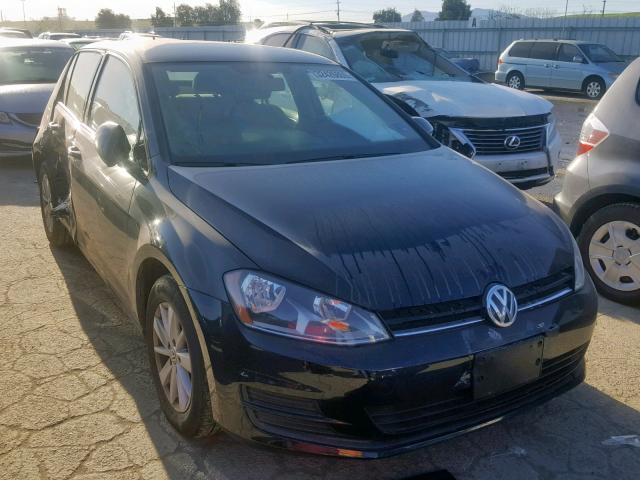 3VW217AU8HM047704 - 2017 VOLKSWAGEN GOLF S BLACK photo 1