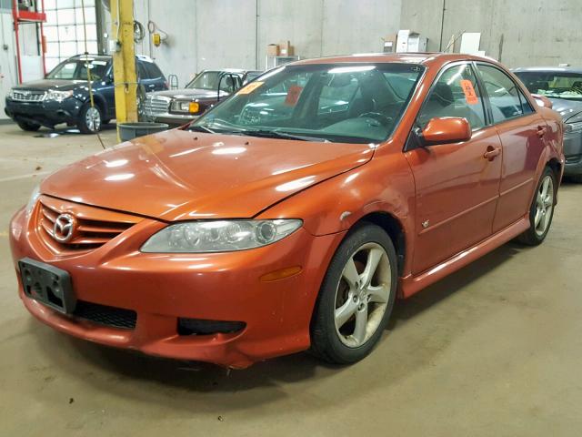 1YVHP80D055M39476 - 2005 MAZDA 6 S ORANGE photo 2