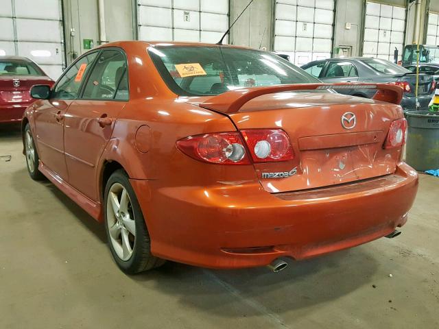 1YVHP80D055M39476 - 2005 MAZDA 6 S ORANGE photo 3