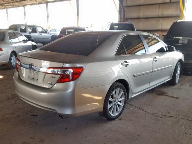 4T1BD1FK2EU132376 - 2014 TOYOTA CAMRY HYBR TAN photo 4