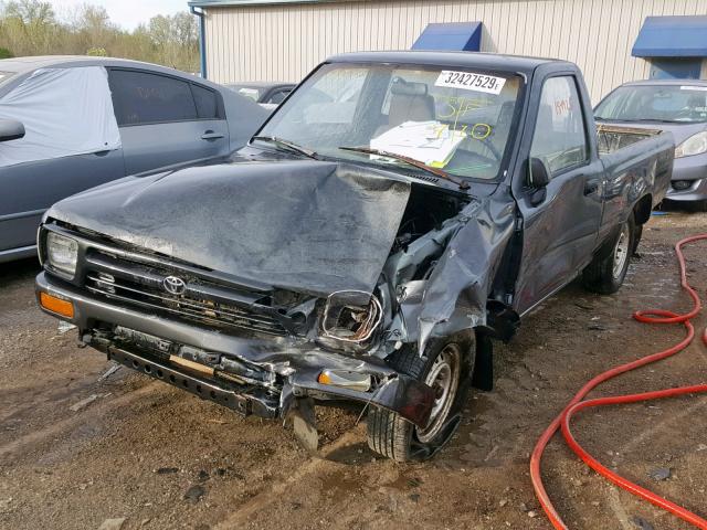 4TARN81A5PZ063787 - 1993 TOYOTA PICKUP 1/2 GRAY photo 2