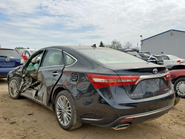 4T1BK1EB6GU221216 - 2016 TOYOTA AVALON XLE BLACK photo 3