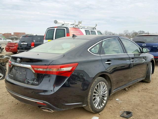 4T1BK1EB6GU221216 - 2016 TOYOTA AVALON XLE BLACK photo 4