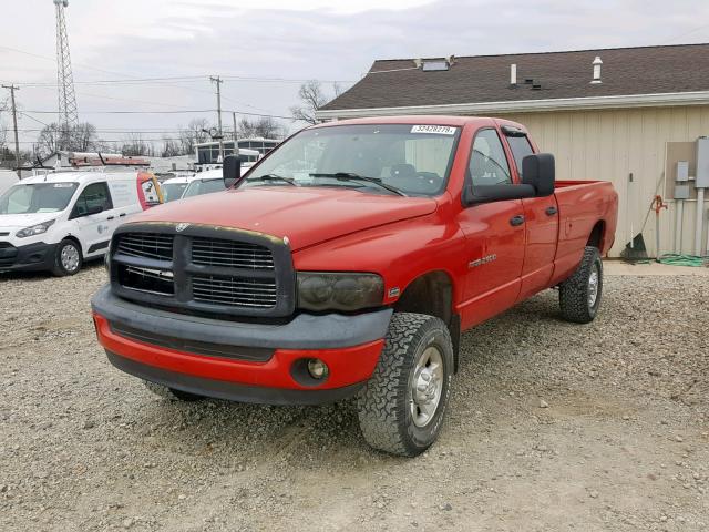 1D7KU28DX4J179475 - 2004 DODGE RAM 2500 S RED photo 2