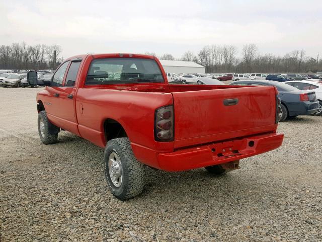 1D7KU28DX4J179475 - 2004 DODGE RAM 2500 S RED photo 3